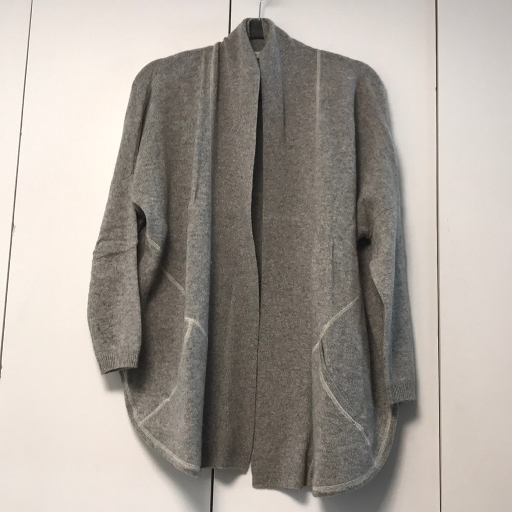 Cozy cashmere open front cardigan